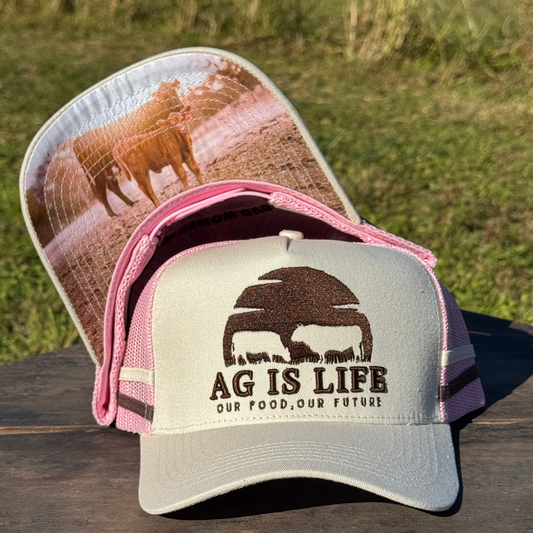 Pink Ag Is Life Trucker Cap