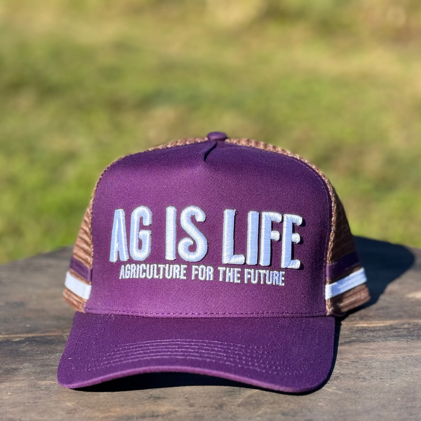 Purple Ag Is Life Trucker Cap